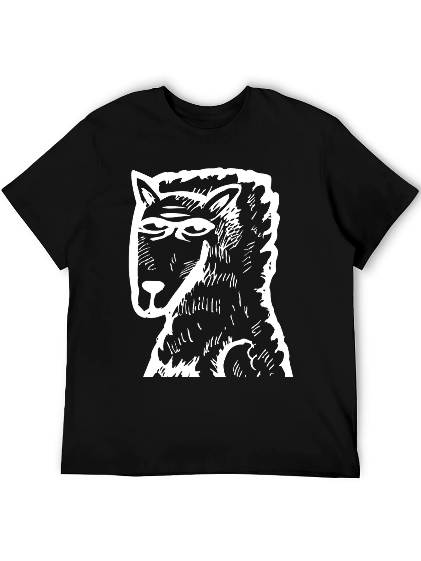 Cool Horse Graphic Tee - Black Cotton T-Shirt