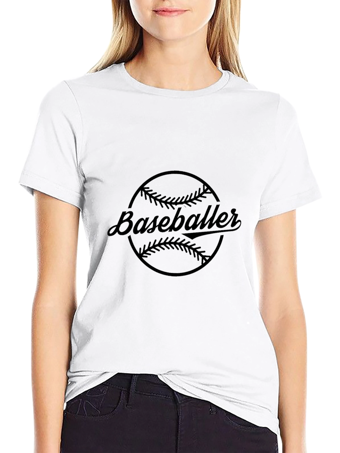 Baseballer Graphic Tee - Classic Black T-Shirt