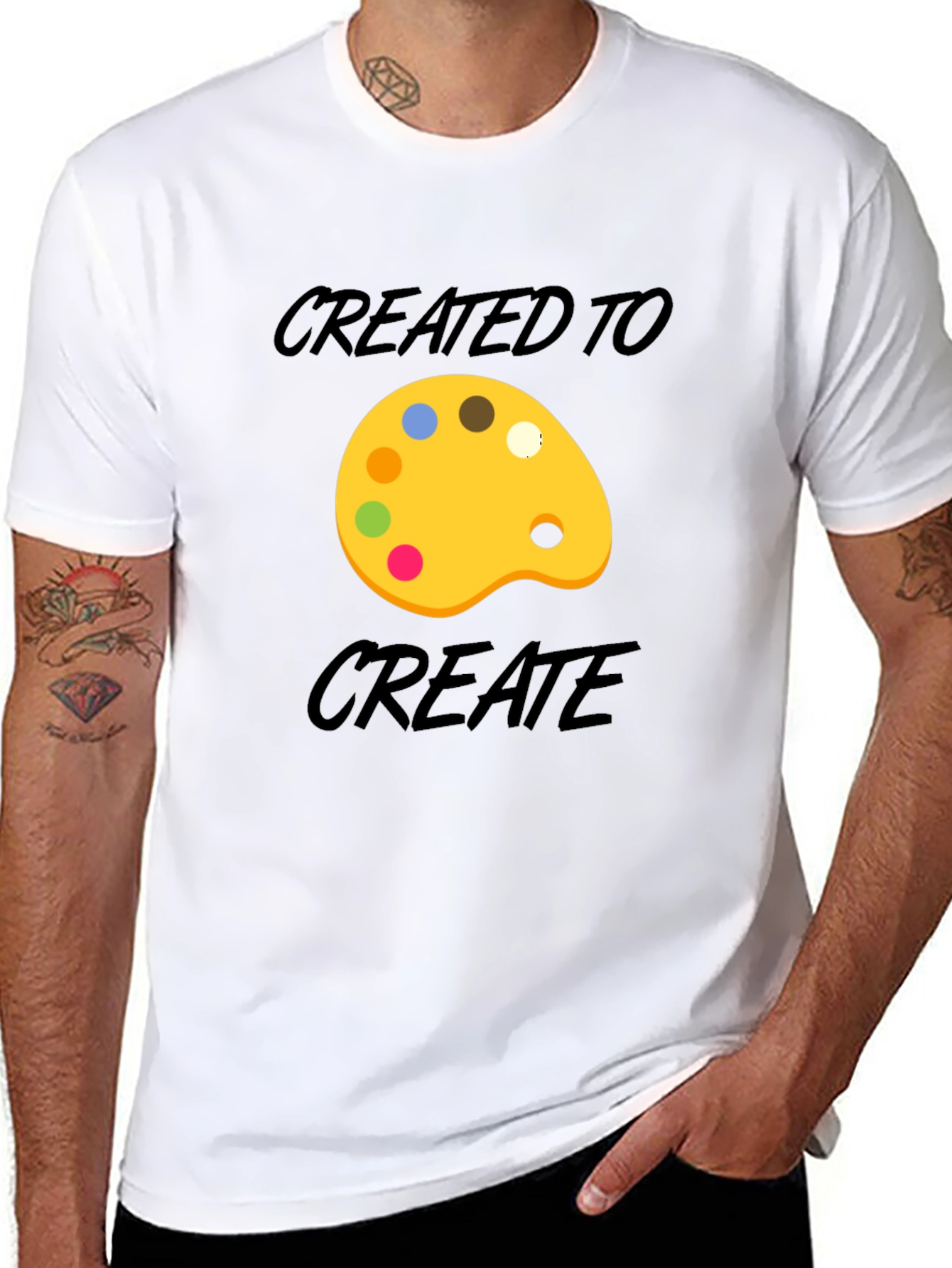 Created to Create Artist Palette T-Shirt - Black