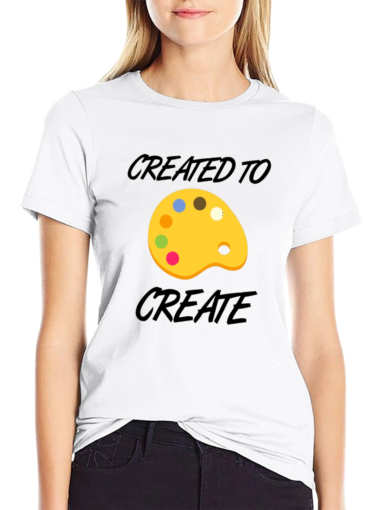 Created to Create Artist Palette T-Shirt - Black