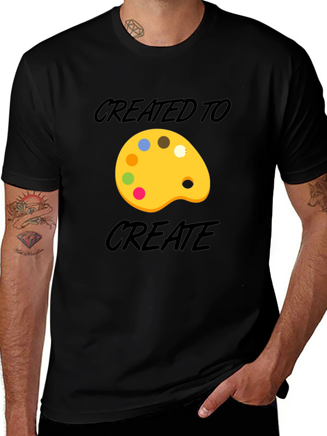 Created to Create Artist Palette T-Shirt - Black