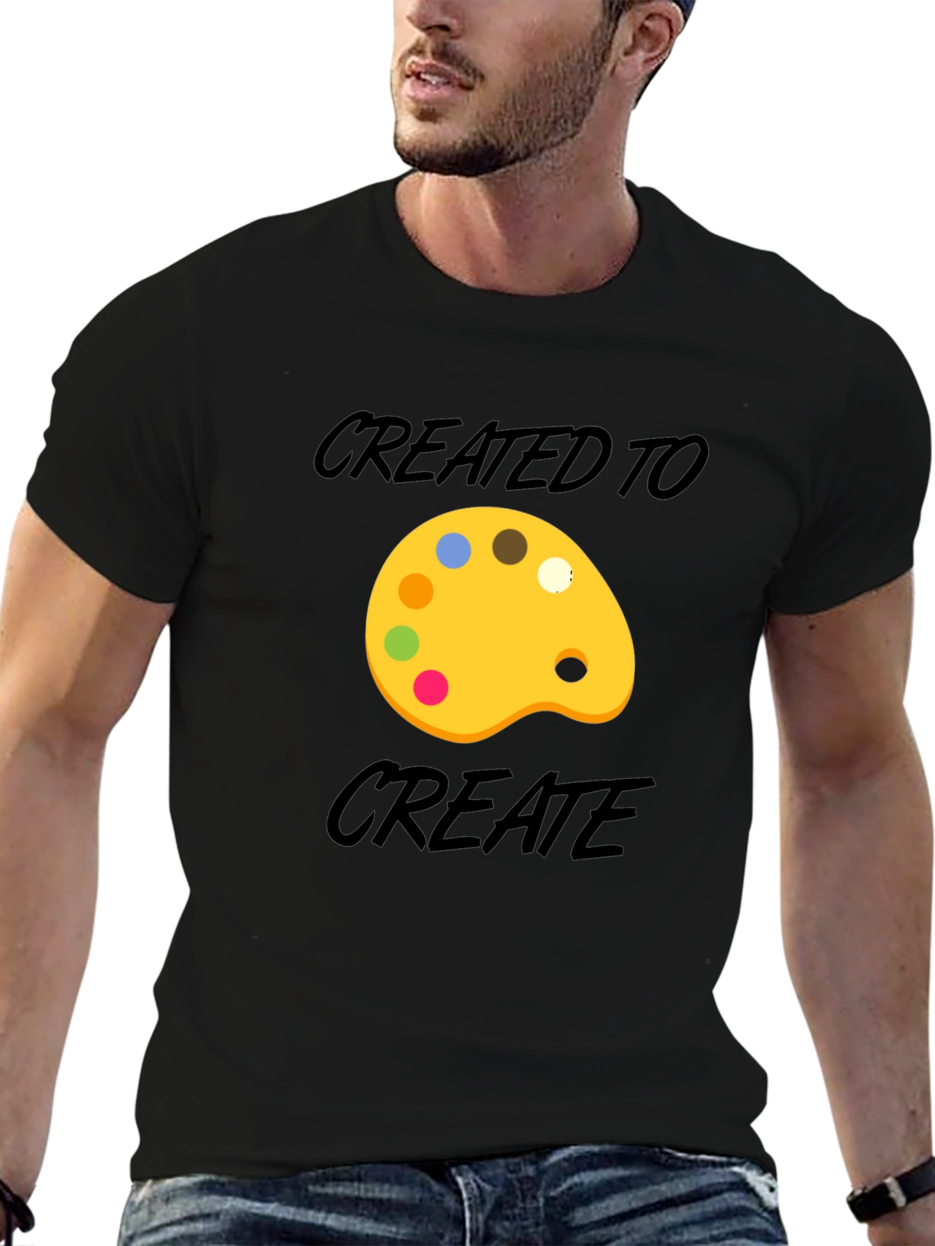 Created to Create Artist Palette T-Shirt - Black