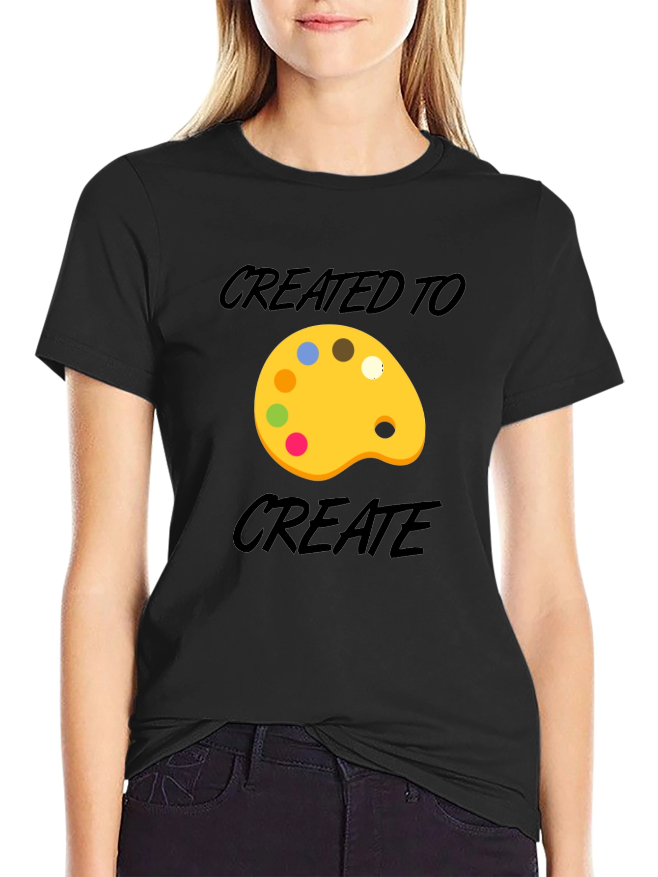 Created to Create Artist Palette T-Shirt - Black