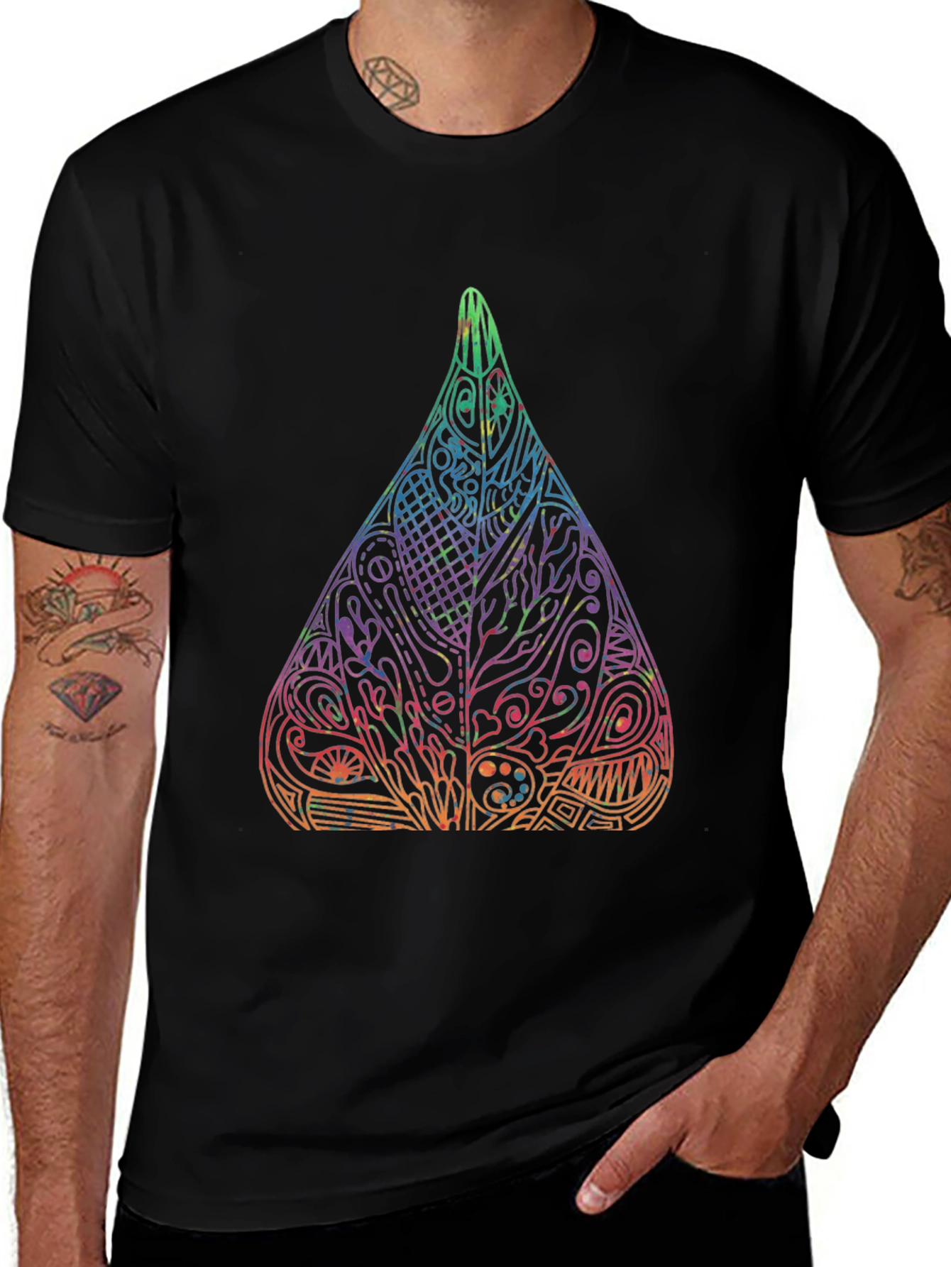 Abstract Art Drop Black T-Shirt