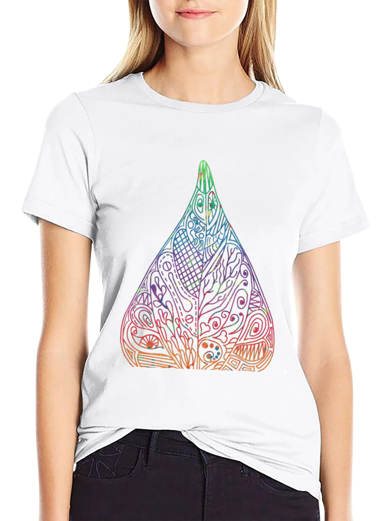 Abstract Art Drop Black T-Shirt