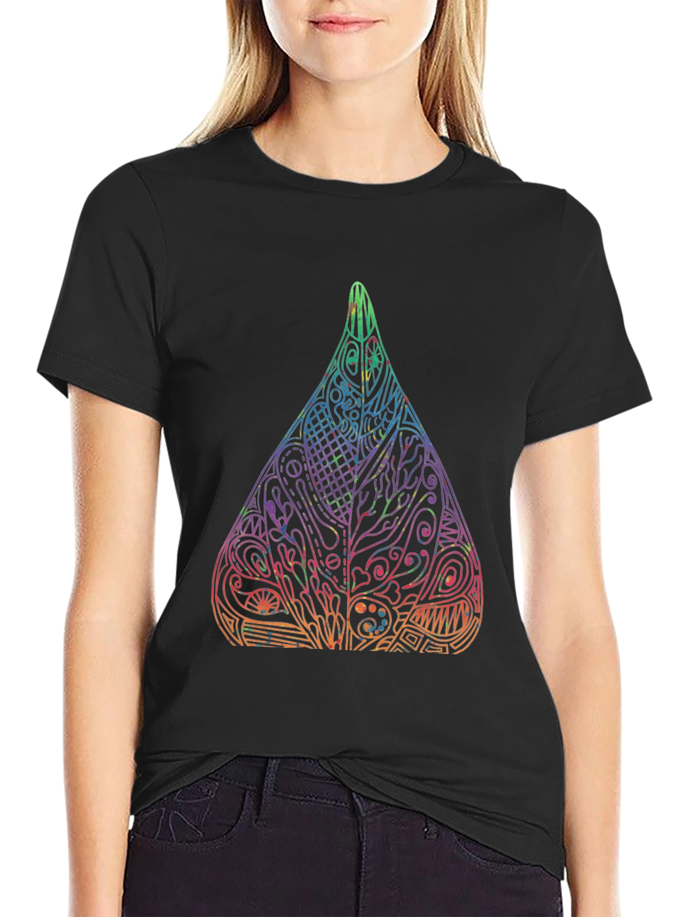 Abstract Art Drop Black T-Shirt