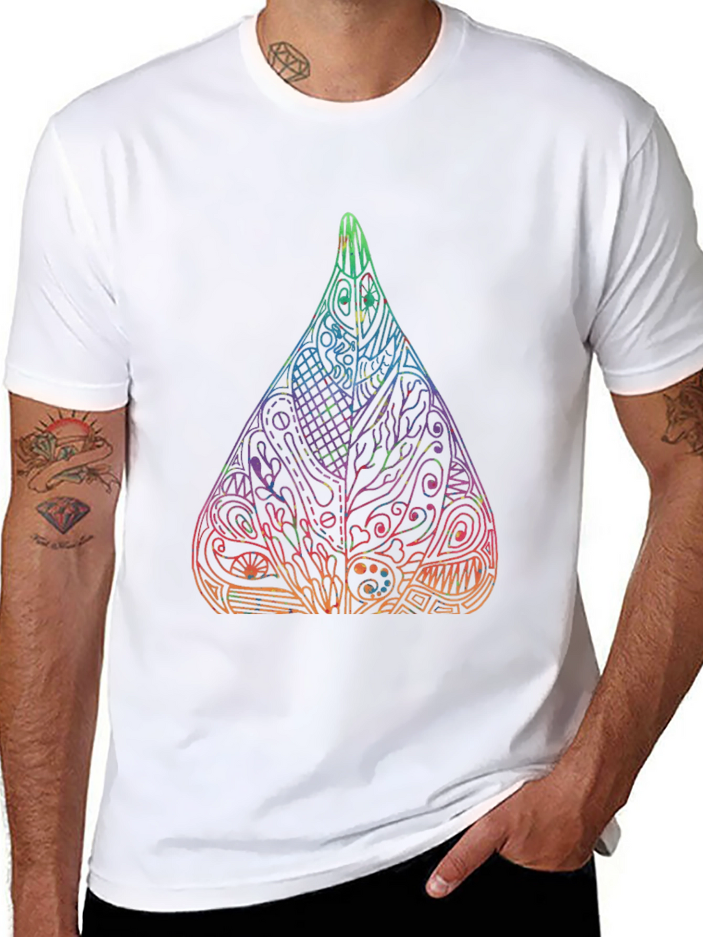 Abstract Art Drop Black T-Shirt