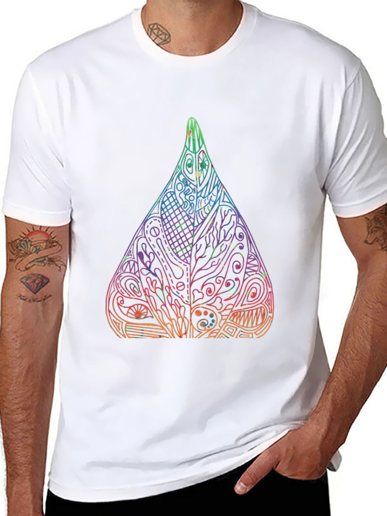 Abstract Art Drop Black T-Shirt
