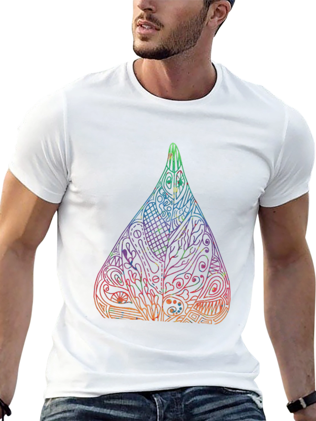 Abstract Art Drop Black T-Shirt