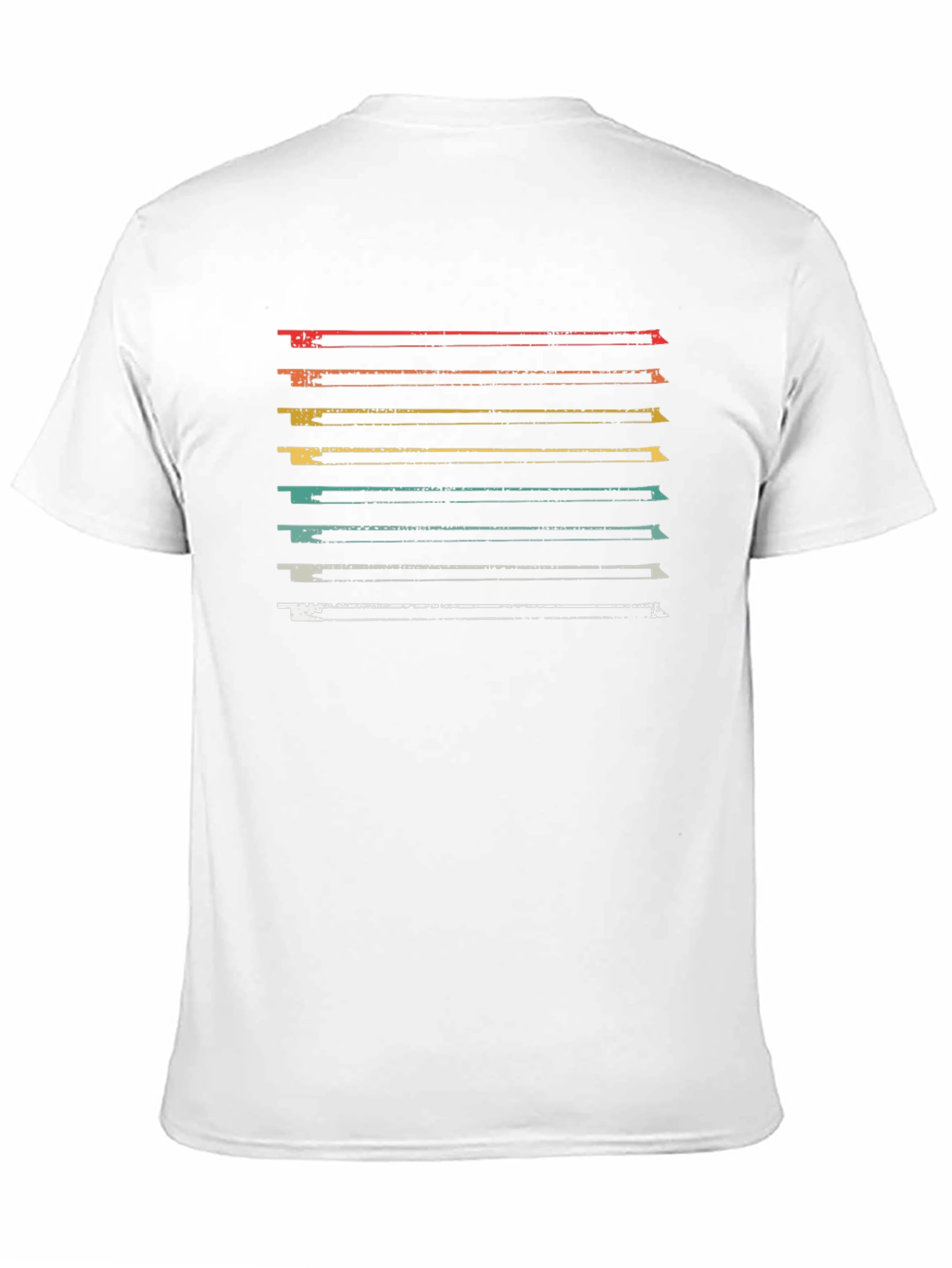 Retro Striped Graphic Tee - Soft Black Cotton