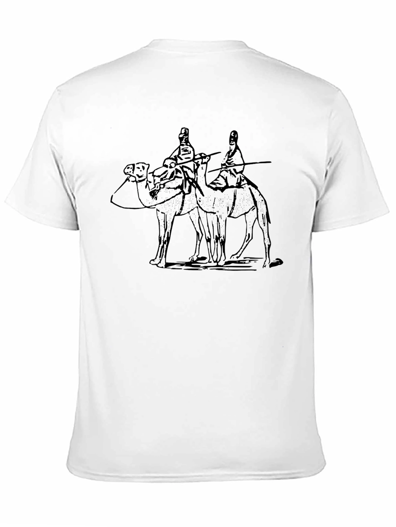 Camel Riders Graphic Tee - Black Cotton T-Shirt
