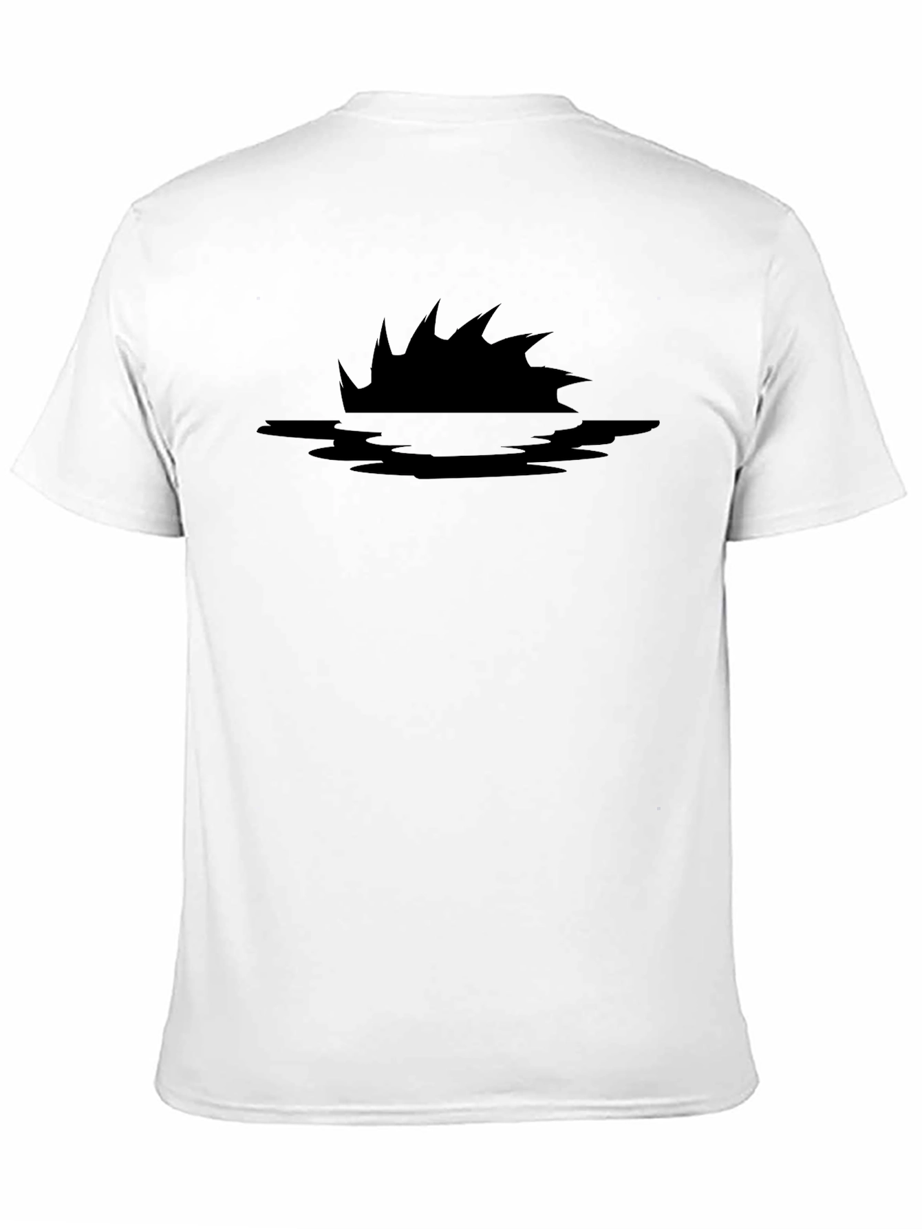Saw Blade Silhouette Graphic Tee - Black Cotton