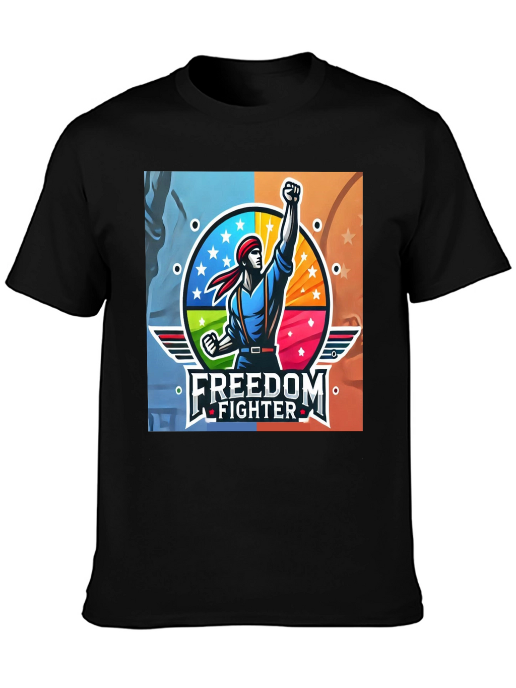 Freedom Fighter Graphic T-Shirt - Black