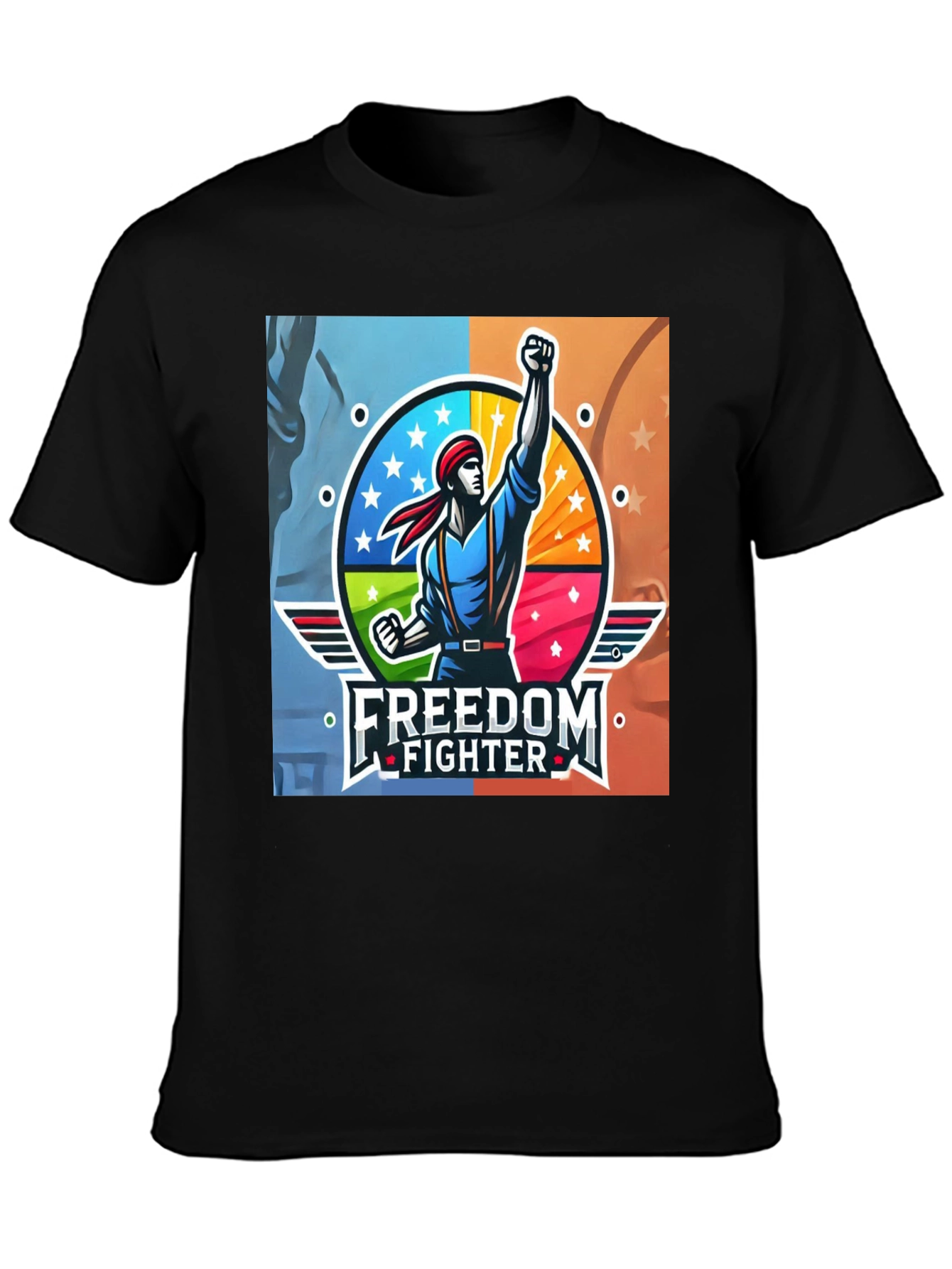 Freedom Fighter Graphic T-Shirt - Black
