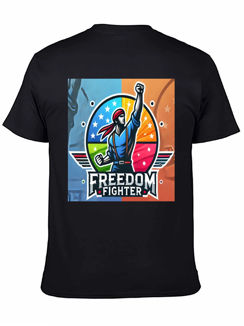 Freedom Fighter Graphic T-Shirt - Black
