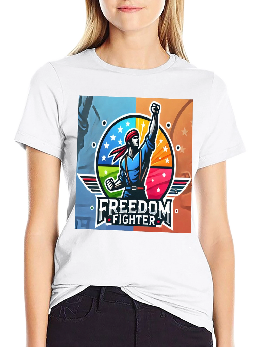 Freedom Fighter Graphic T-Shirt - Black