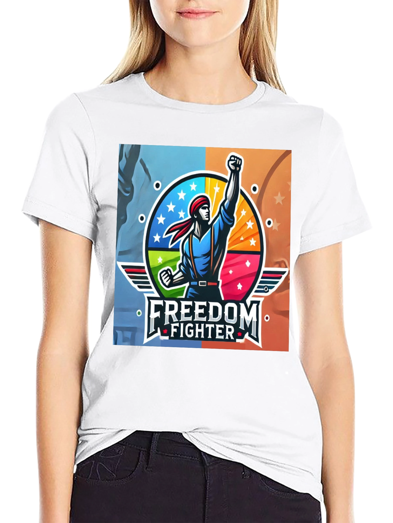 Freedom Fighter Graphic T-Shirt - Black