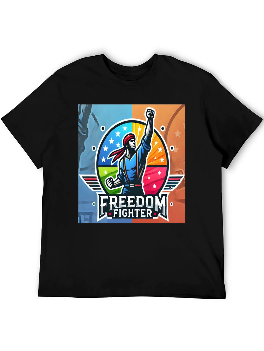 Freedom Fighter Graphic T-Shirt - Black