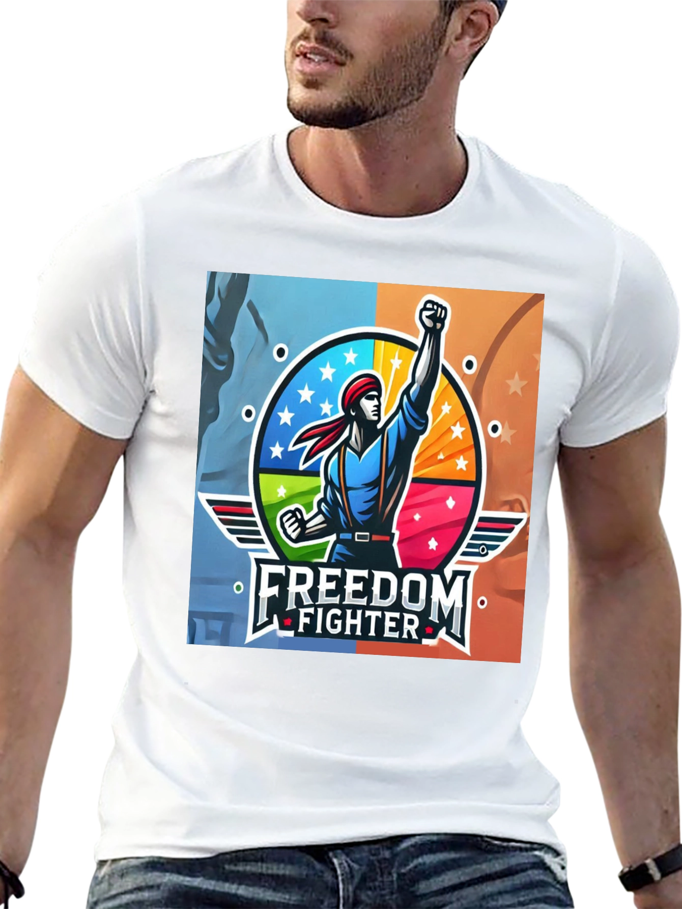 Freedom Fighter Graphic T-Shirt - Black
