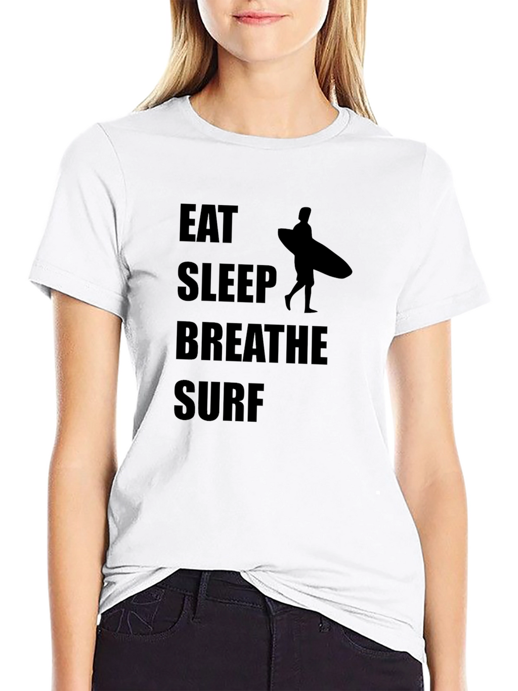 Eat Sleep Breathe Surf Black T-Shirt