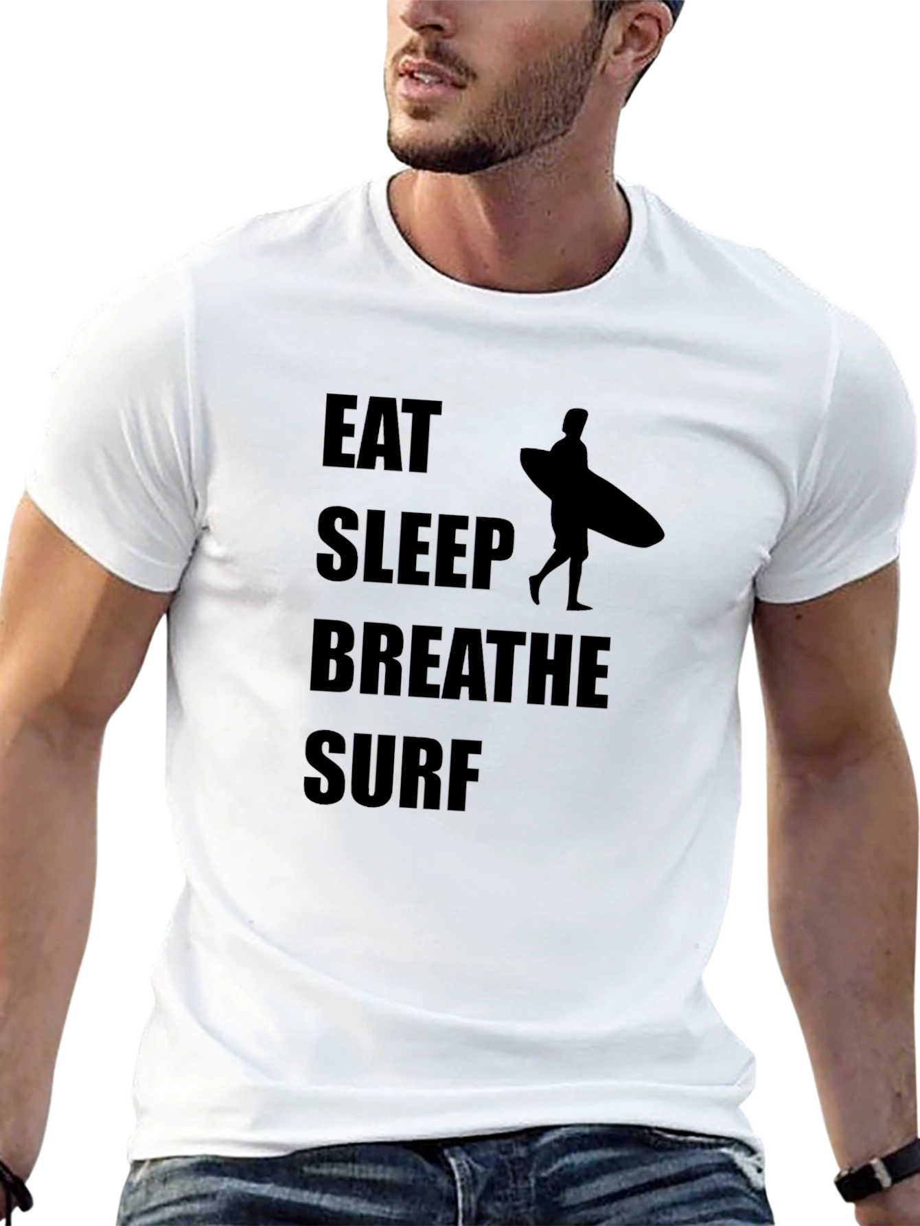 Eat Sleep Breathe Surf Black T-Shirt