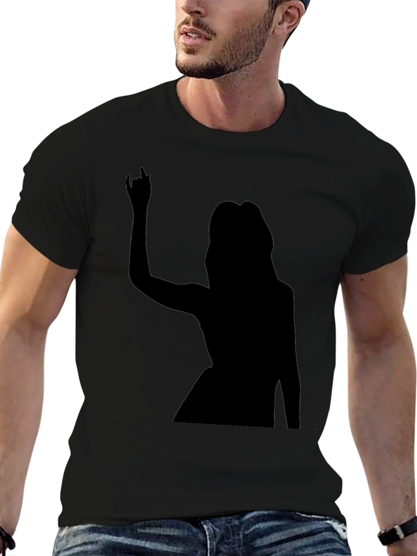 Rock On! Graphic Black T-Shirt