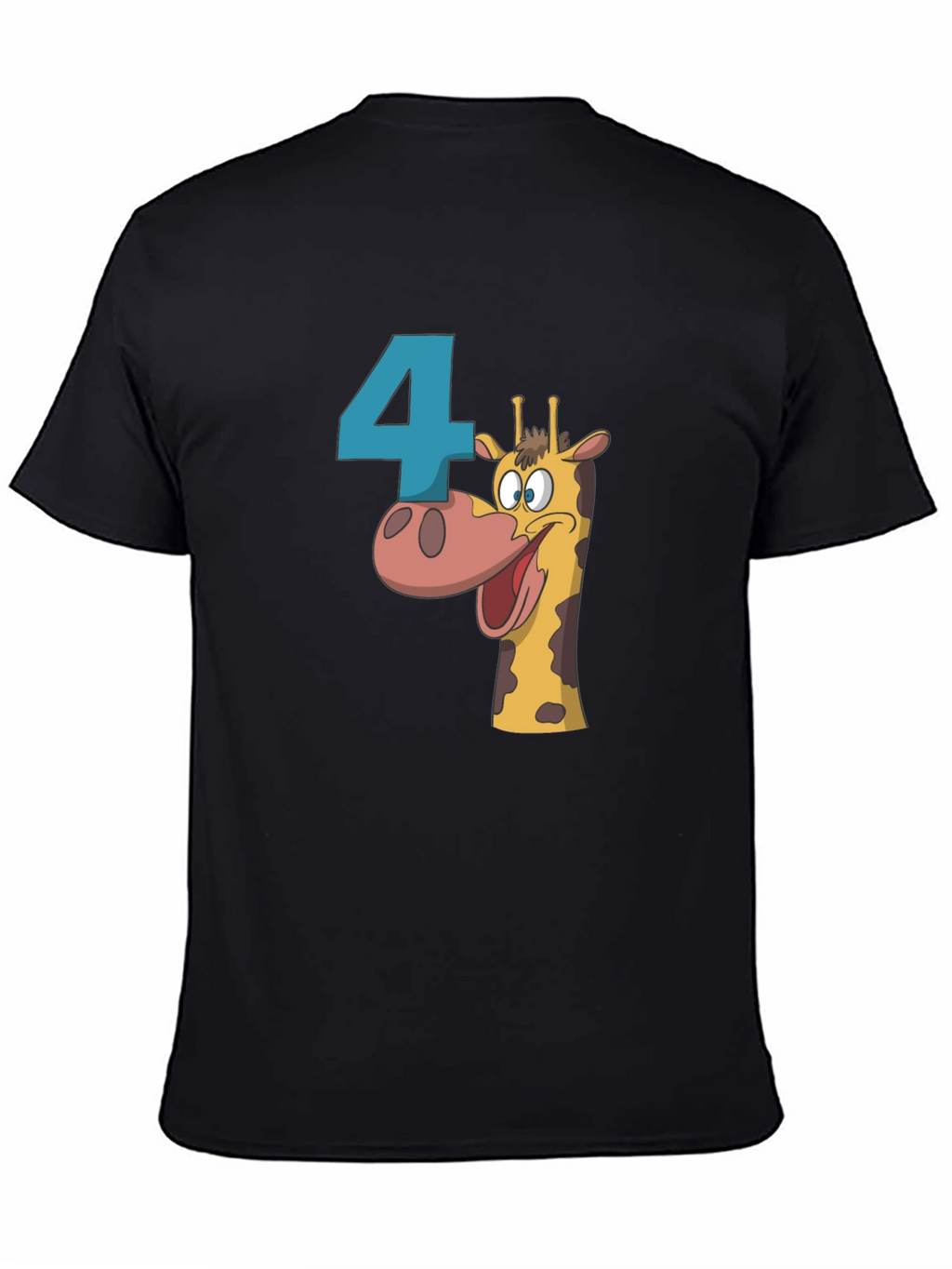 Birthday Number 4 Giraffe T-Shirt