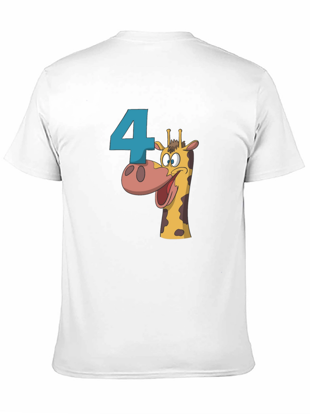 Birthday Number 4 Giraffe T-Shirt