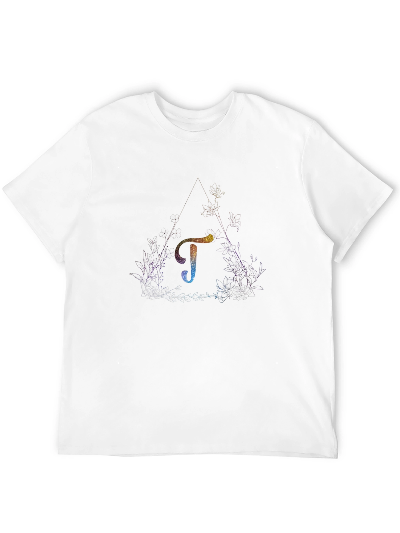 Cosmic Letter T Graphic Tee - Unisex Black T-Shirt