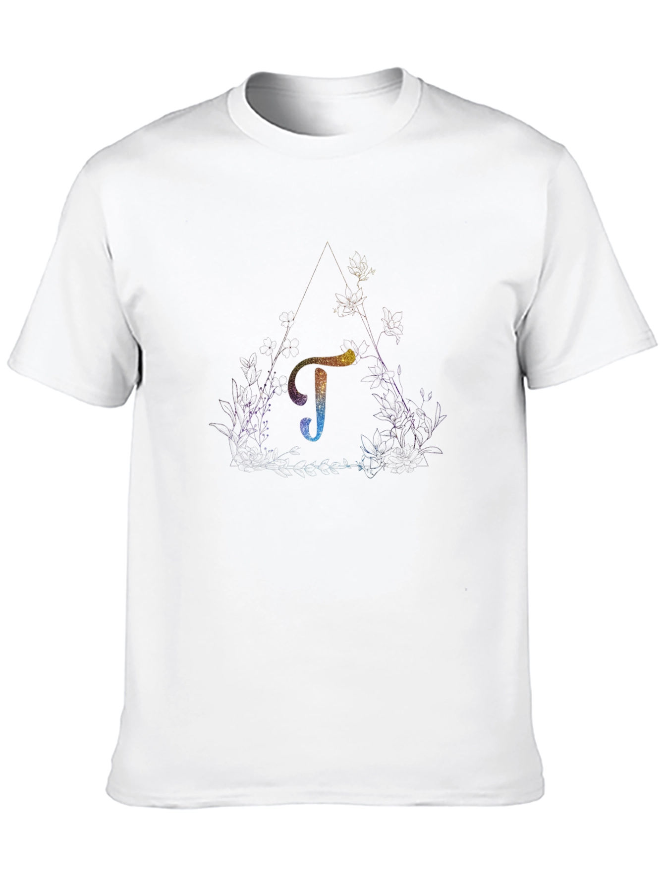 Cosmic Letter T Graphic Tee - Unisex Black T-Shirt