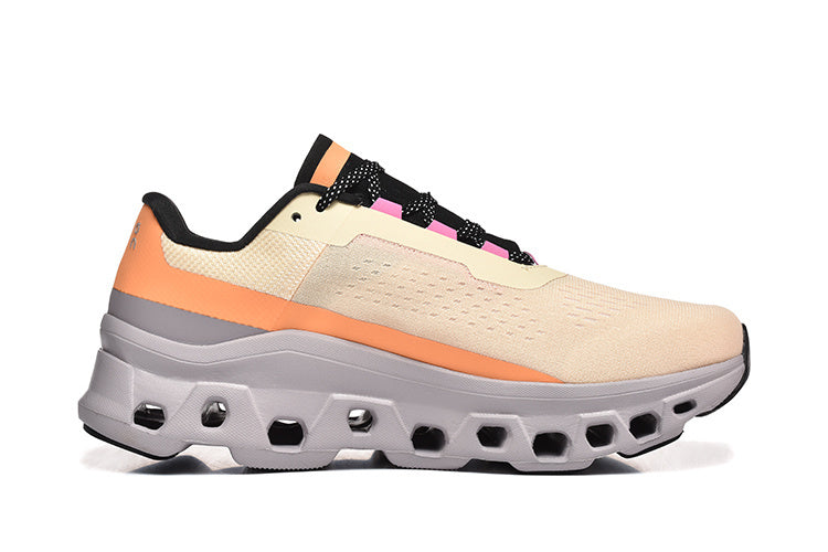 On Running Cloudmonster Sneakers Light Gold | Orange Pink
