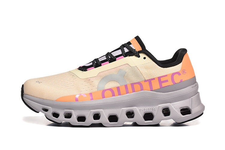 On Running Cloudmonster Sneakers Light Gold | Orange Pink