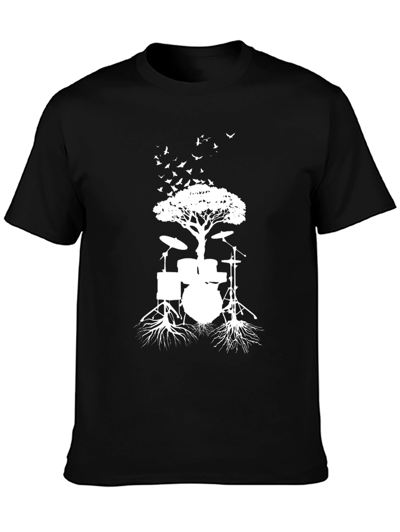 Drum Set Tree T-Shirt - Music Lover Tee