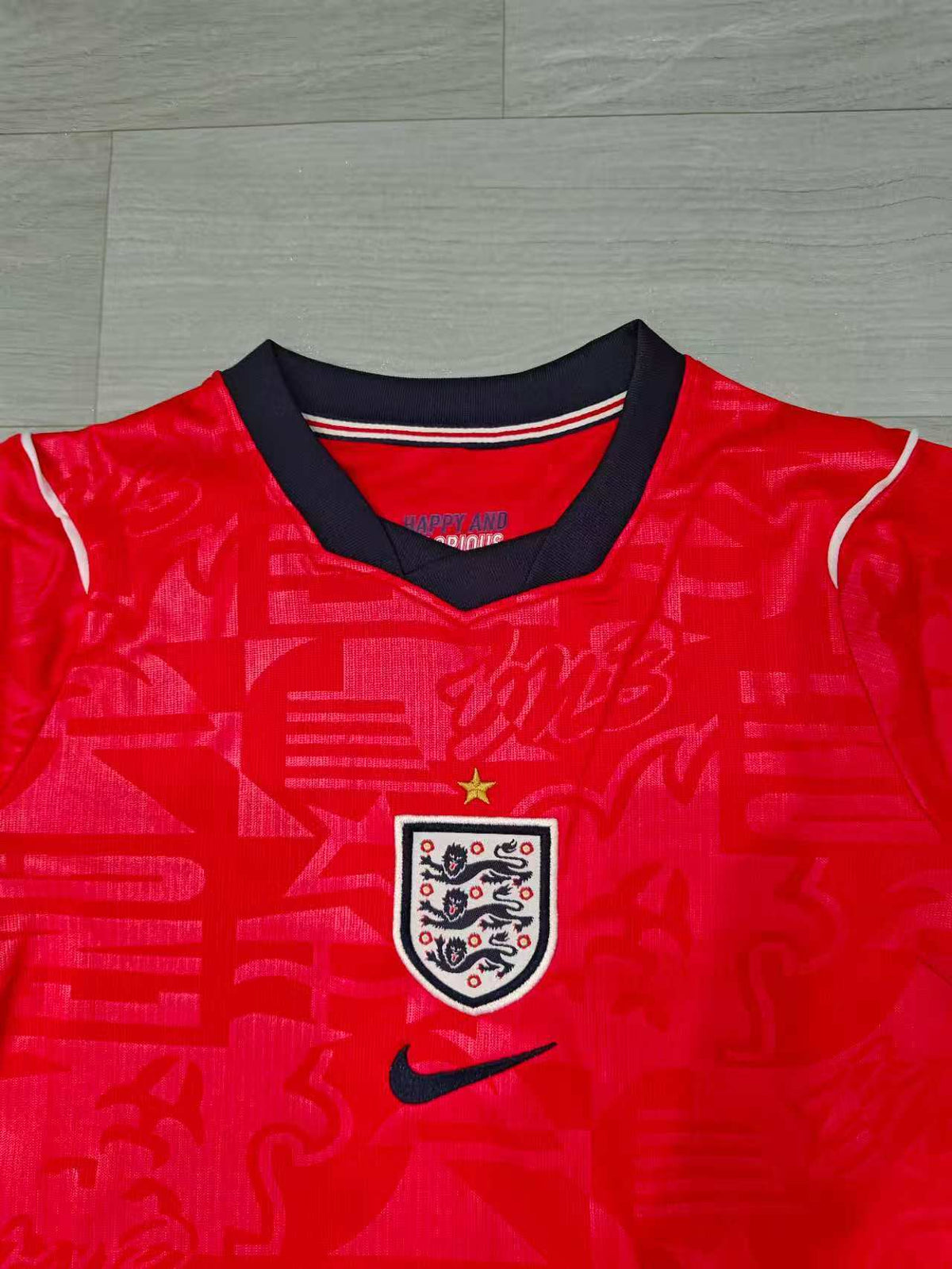 KIDS England  Away Kit – Red Heritage Pattern