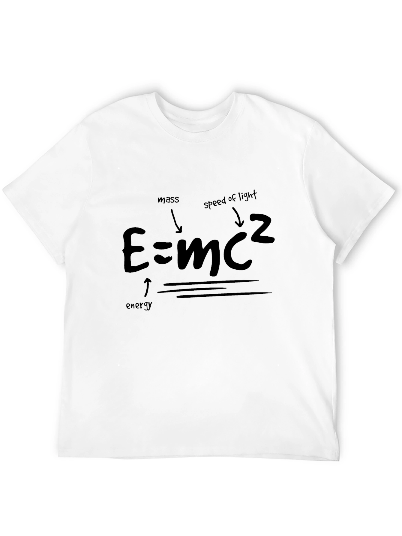 E=mc² Formula Graphic T-Shirt - Black