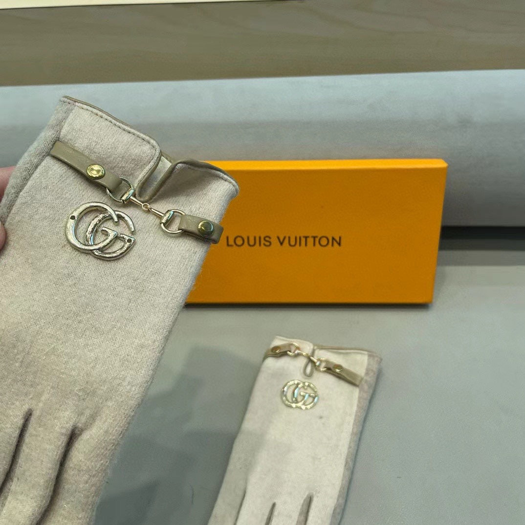 GLOVES IN BEIGE WOOL 454557