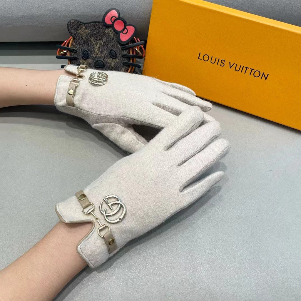 GLOVES IN BEIGE WOOL 454557