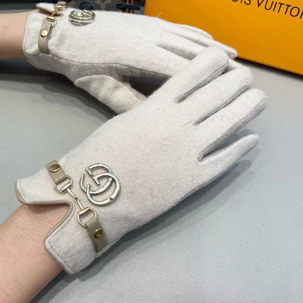 GLOVES IN BEIGE WOOL 454557