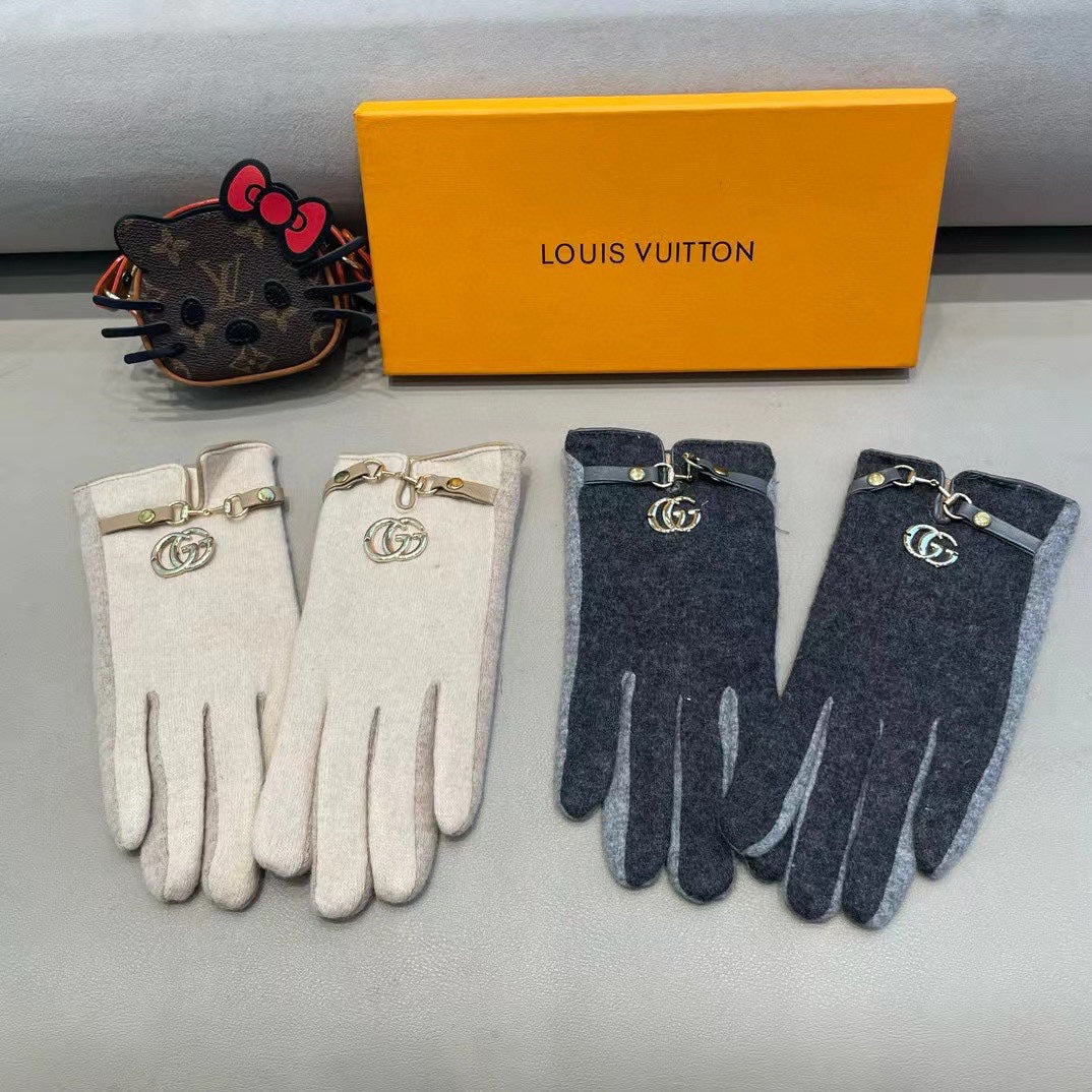 GLOVES IN BEIGE WOOL 454557