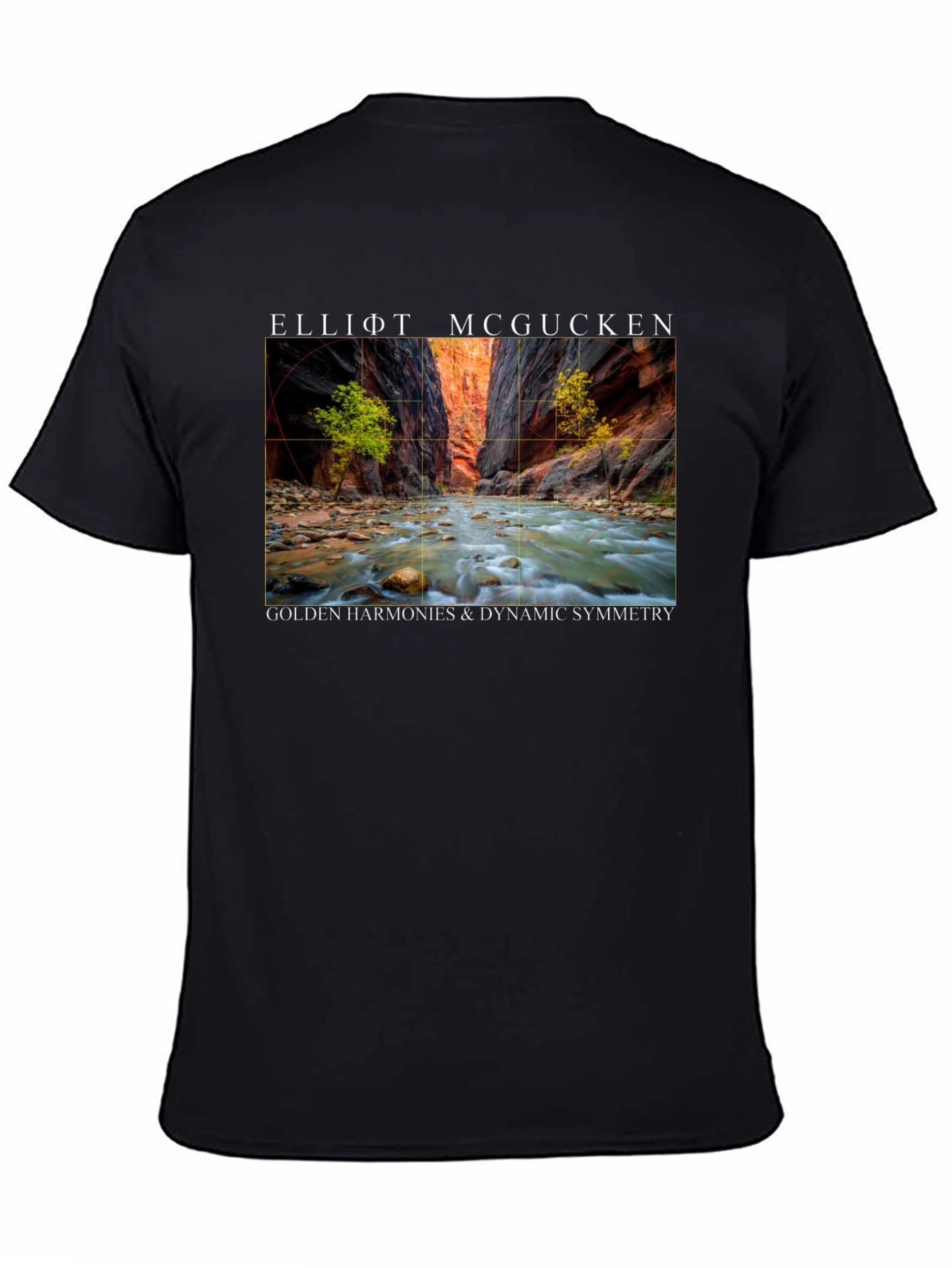 Elliot McGucken Golden Harmonies Black T-Shirt
