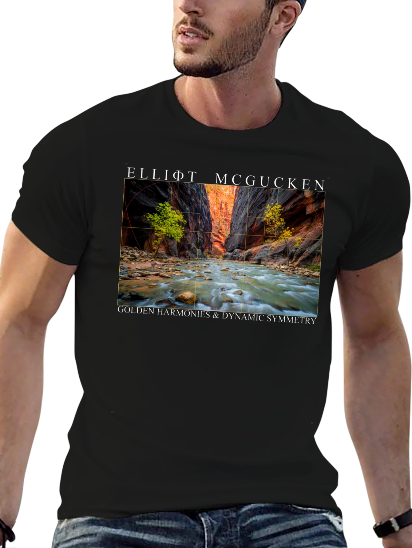 Elliot McGucken Golden Harmonies Black T-Shirt