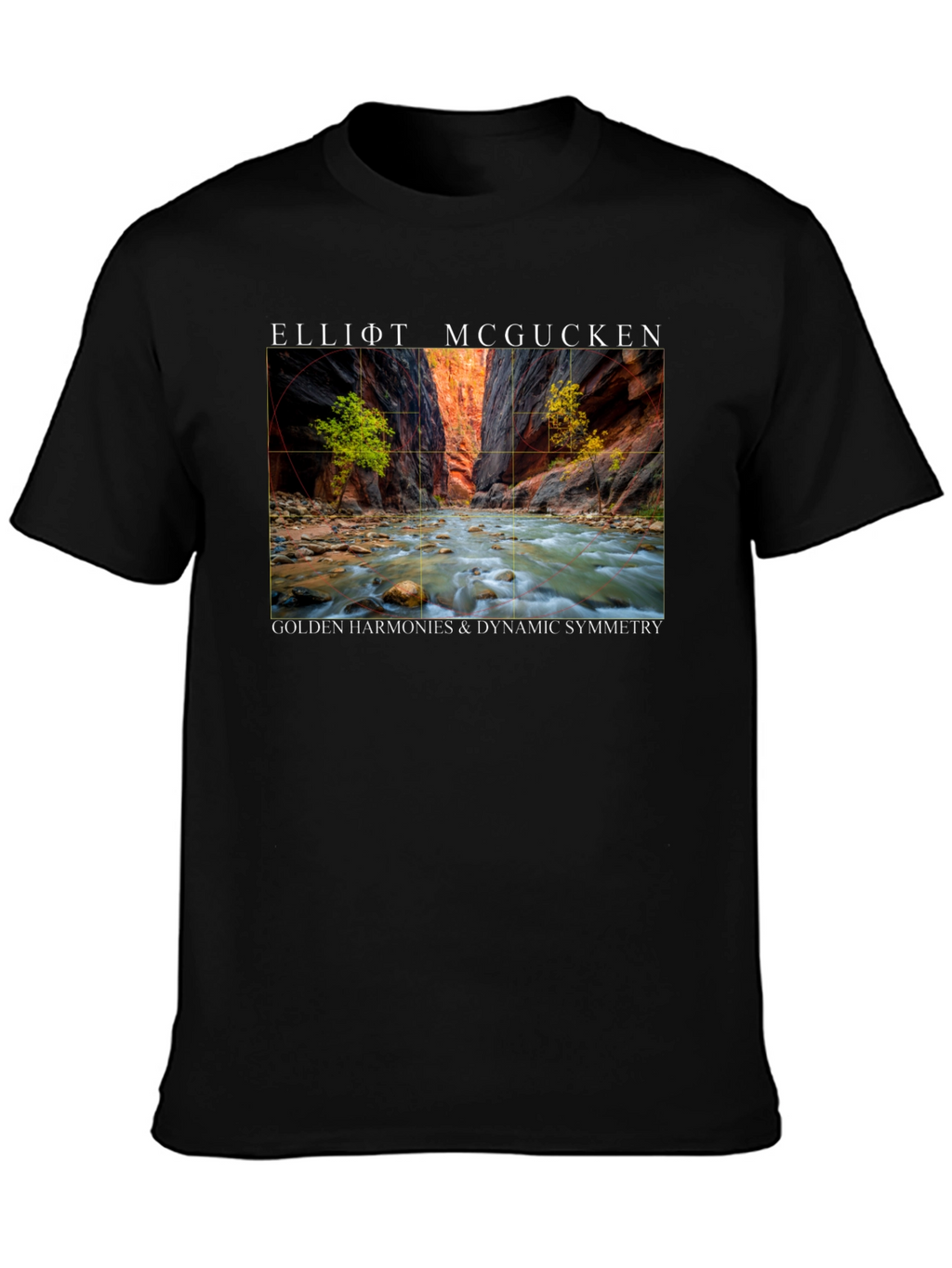 Elliot McGucken Golden Harmonies Black T-Shirt