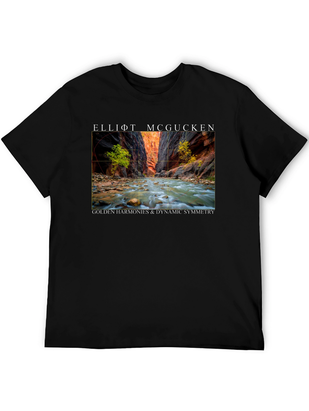Elliot McGucken Golden Harmonies Black T-Shirt
