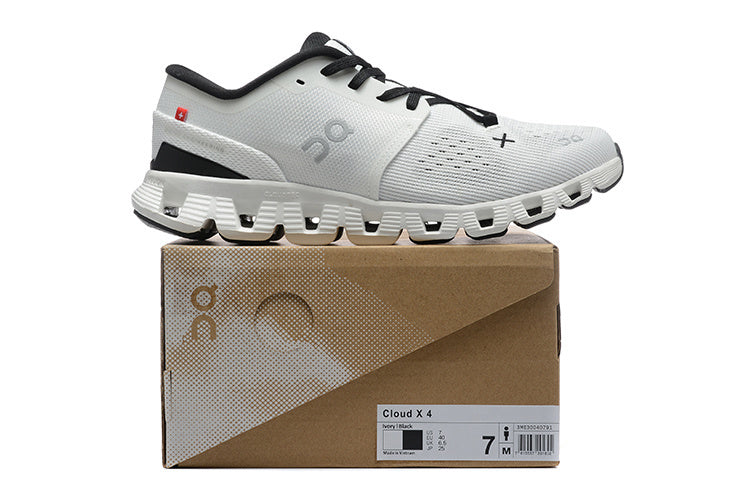 On Cloud X 4 Running Shoes Ivory White
