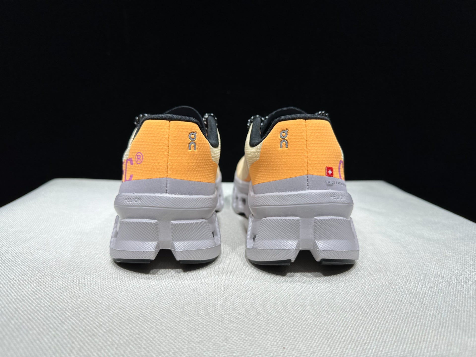 On Running Cloudmonster Sneakers Light Gold | Orange Pink