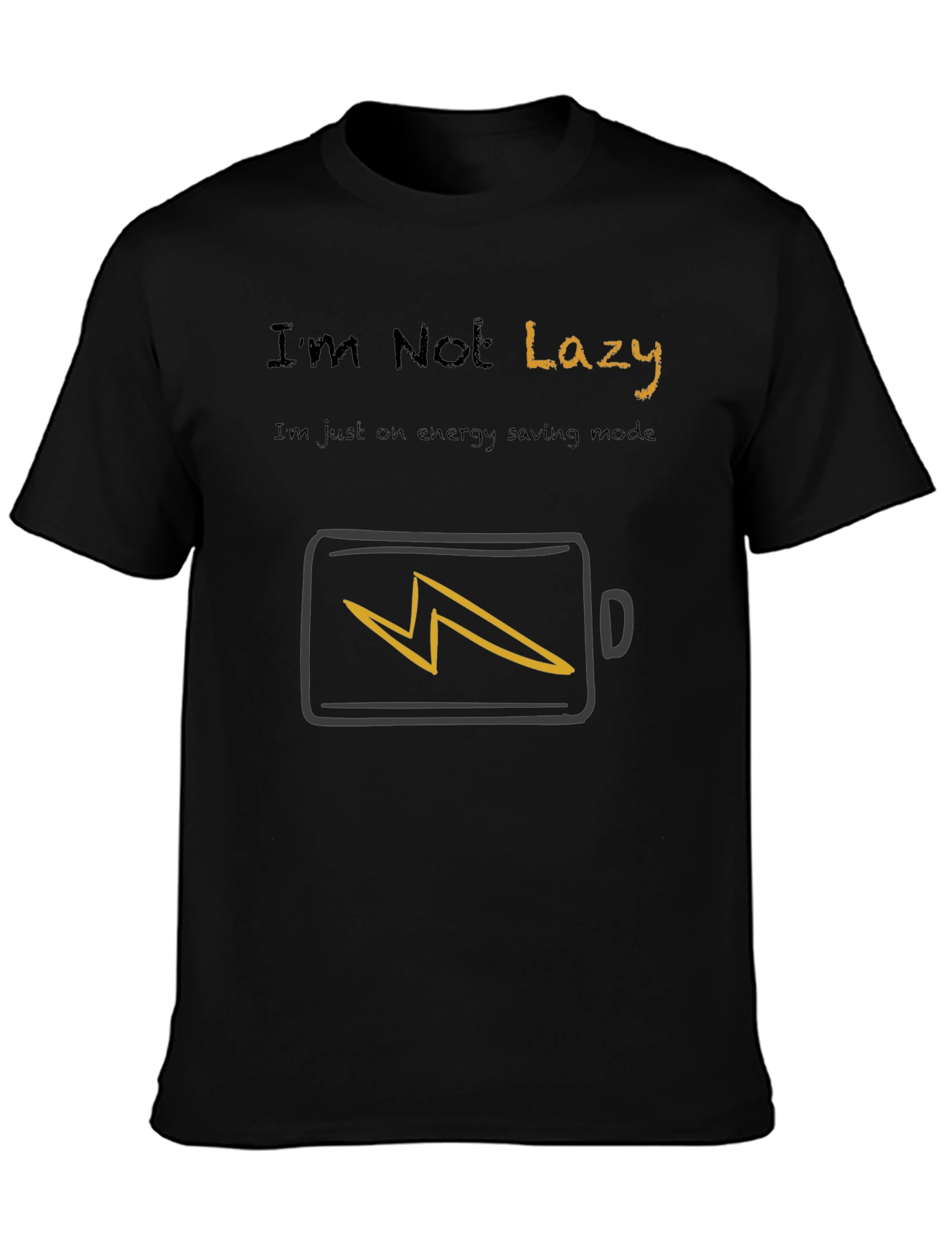 Energy Saving Mode T-Shirt - Funny Lazy Graphic Tee