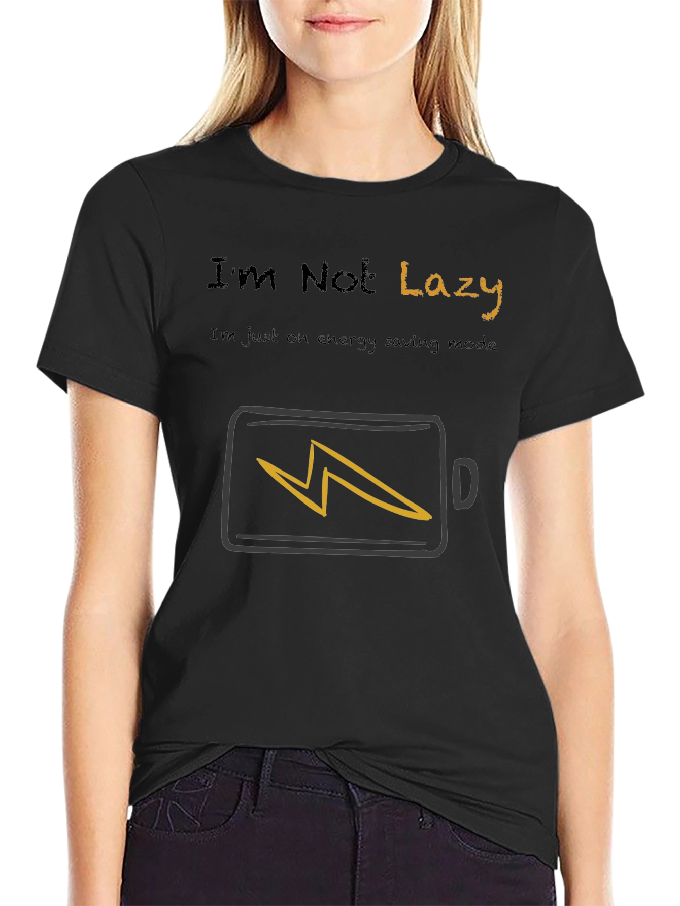 Energy Saving Mode T-Shirt - Funny Lazy Graphic Tee