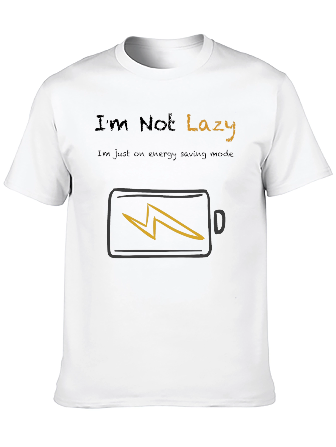 Energy Saving Mode T-Shirt - Funny Lazy Graphic Tee