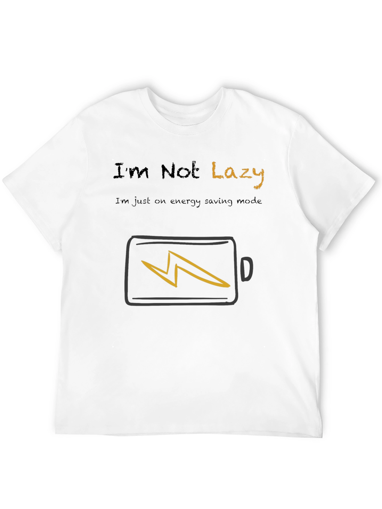Energy Saving Mode T-Shirt - Funny Lazy Graphic Tee