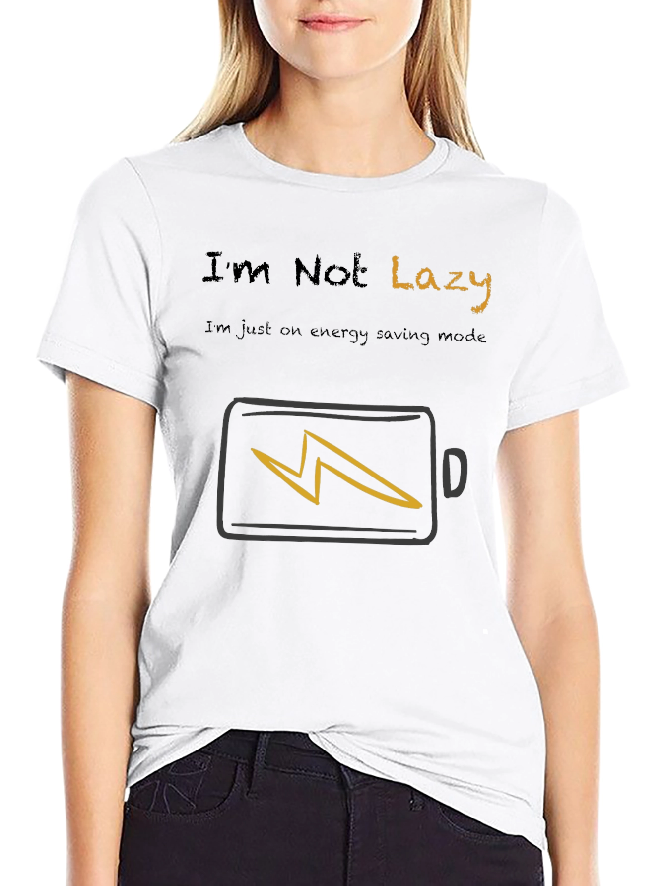 Energy Saving Mode T-Shirt - Funny Lazy Graphic Tee